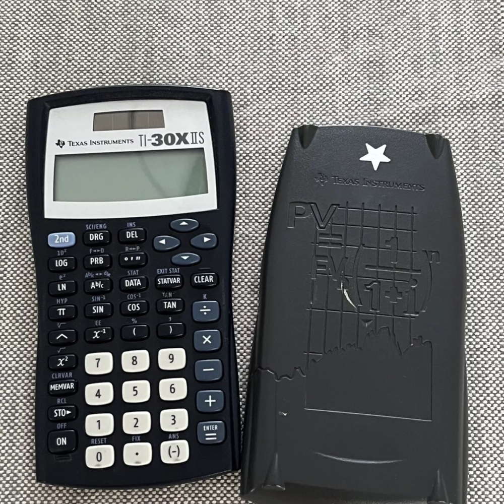 Texas Instruments TI-30X IIS Scientific Calculator Solar  W/Cover ~ TESTED WORKS